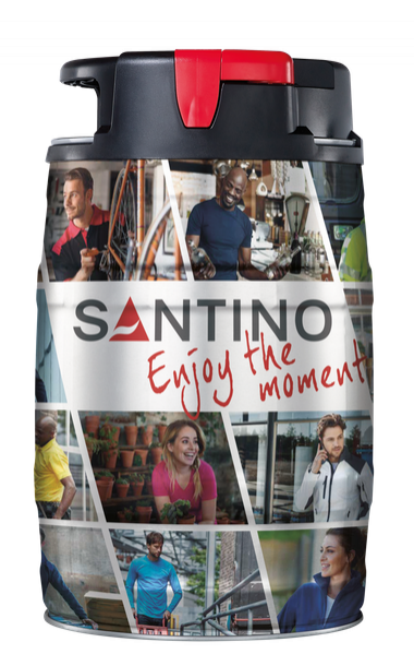 Bedrukt biervaatje tap on top